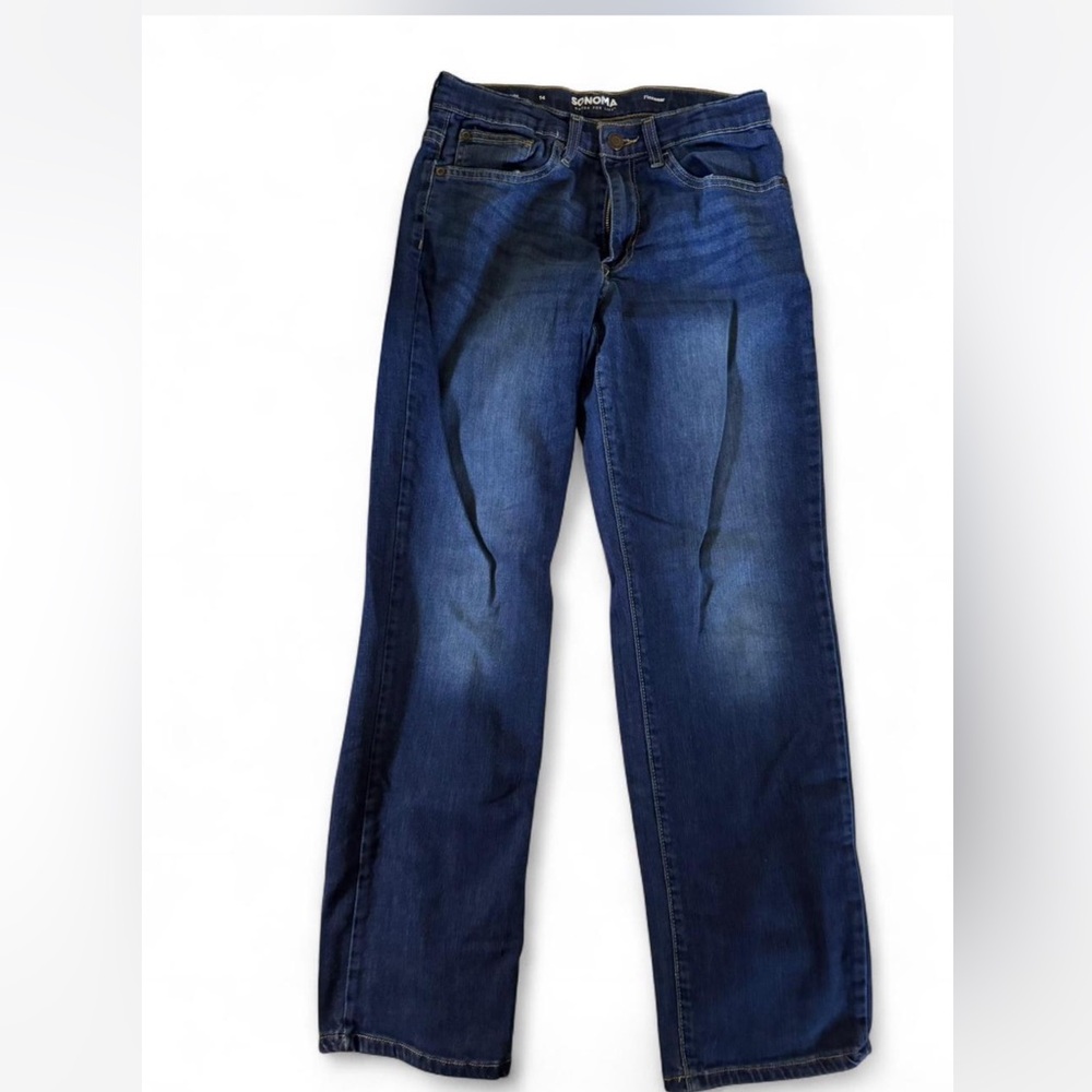 Sonoma Flexwear Dark Blue Straight-Leg Jeans